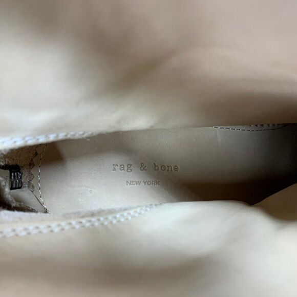 Rag & Bone Newbury Ankle Boots Women's Size 9 Olive Green Canvas Heeled Booties - Picture 9 of 13